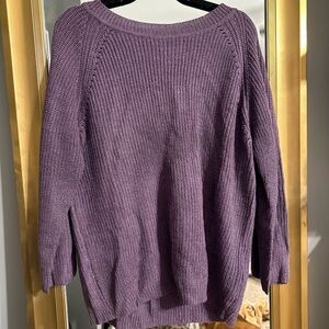 She + Sky Lavender Crew Neck Sweater